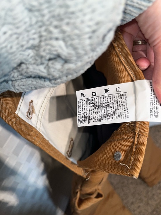 Carhartt Men's Duck Bib Overalls Size 32X34 Quilted Lining Double Knee - Picture 9 of 10